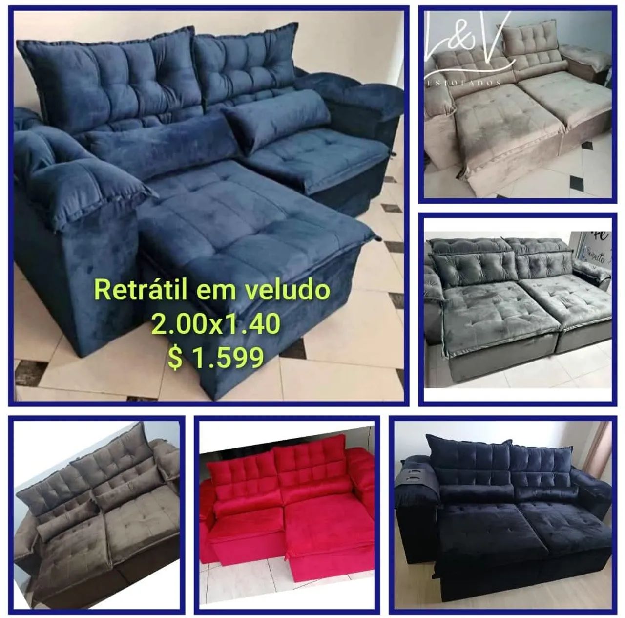 ESTOFADOS DIRETO DE FÁBRICA! Modelos a Partir De R$ 800,00! - Foto 2