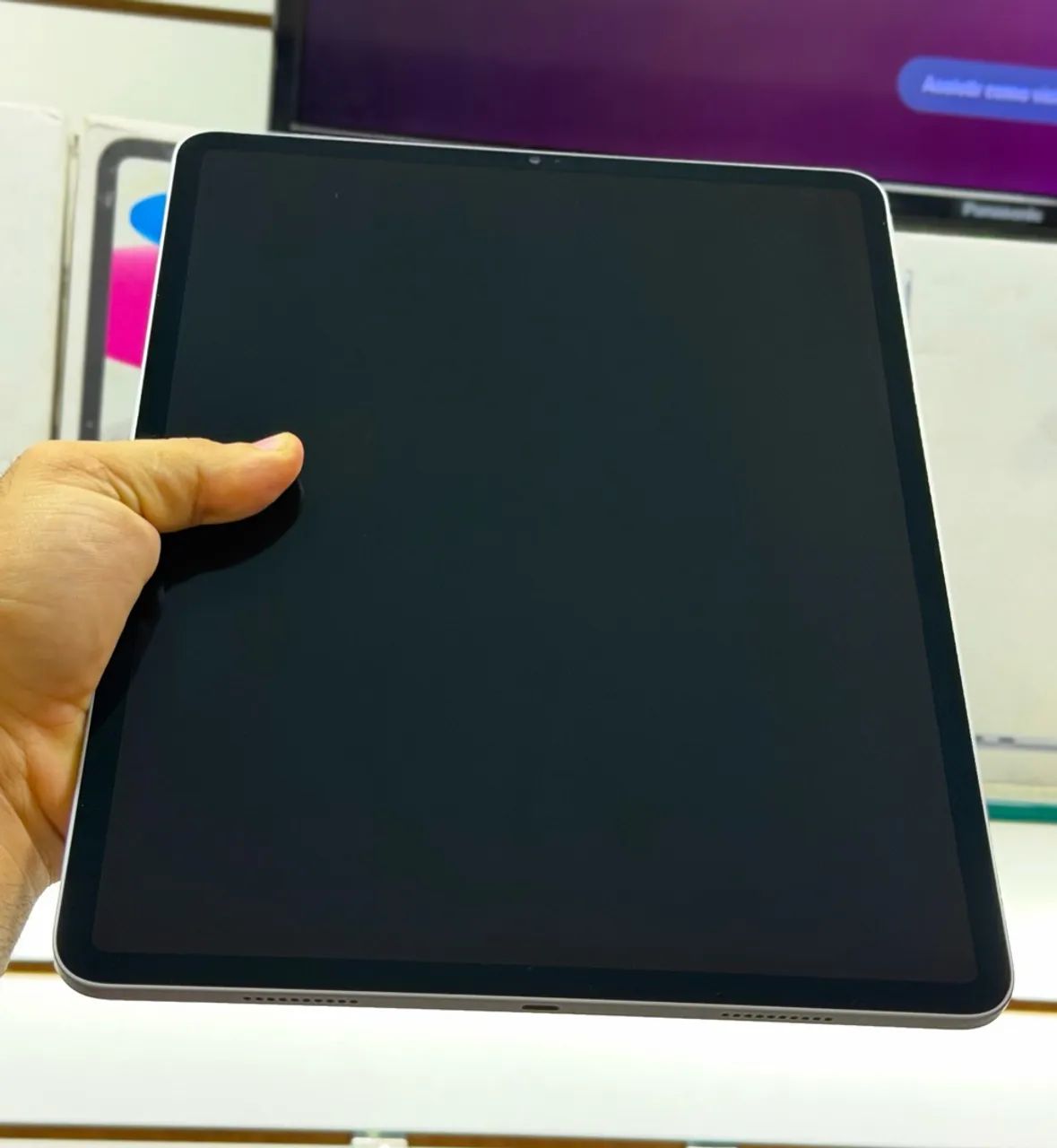  Ipad pro m2 12.9 polegadas 128gb bateria 91% LOJA FÍSICA caixa e carregador ( 12,9 " ) - Foto 3
