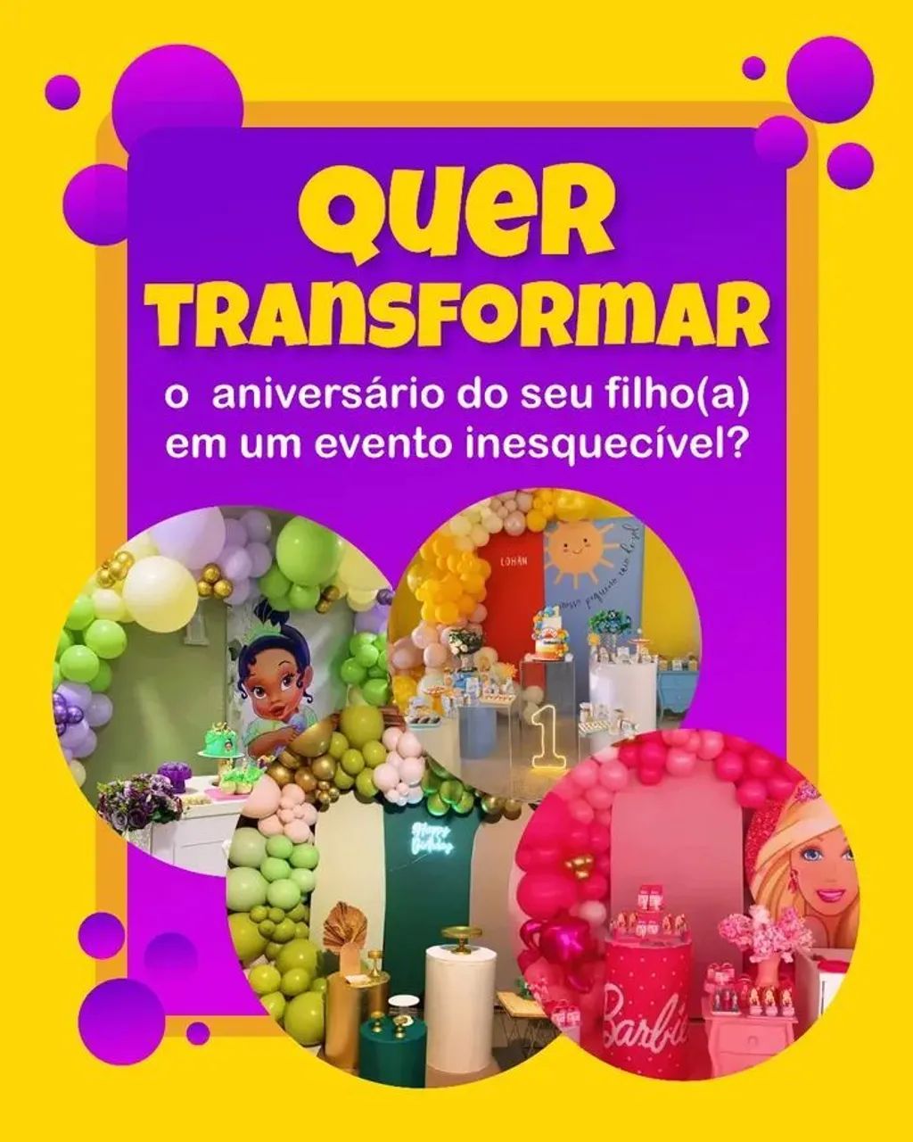 Kit para sua festa alugo 
