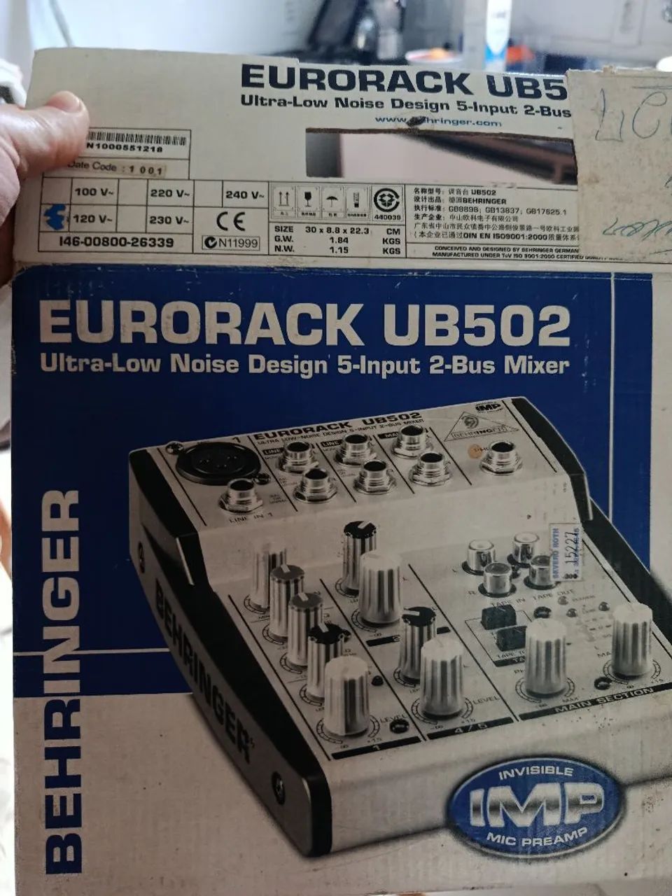 Mesa de Som Compacta Behringer EURORACK UB502 (Com Caixa e Fonte Original) - Foto 5