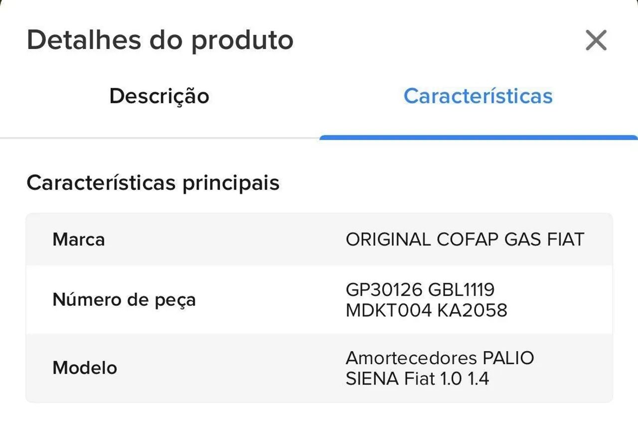 Kit de amortecedor dianteiro Cofap  - Foto 5