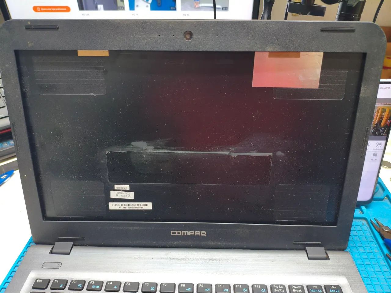 Carcaça Compaq Cq17 - 62rpnk41a10-4001 - 14 Polegadas Preto - Foto 3