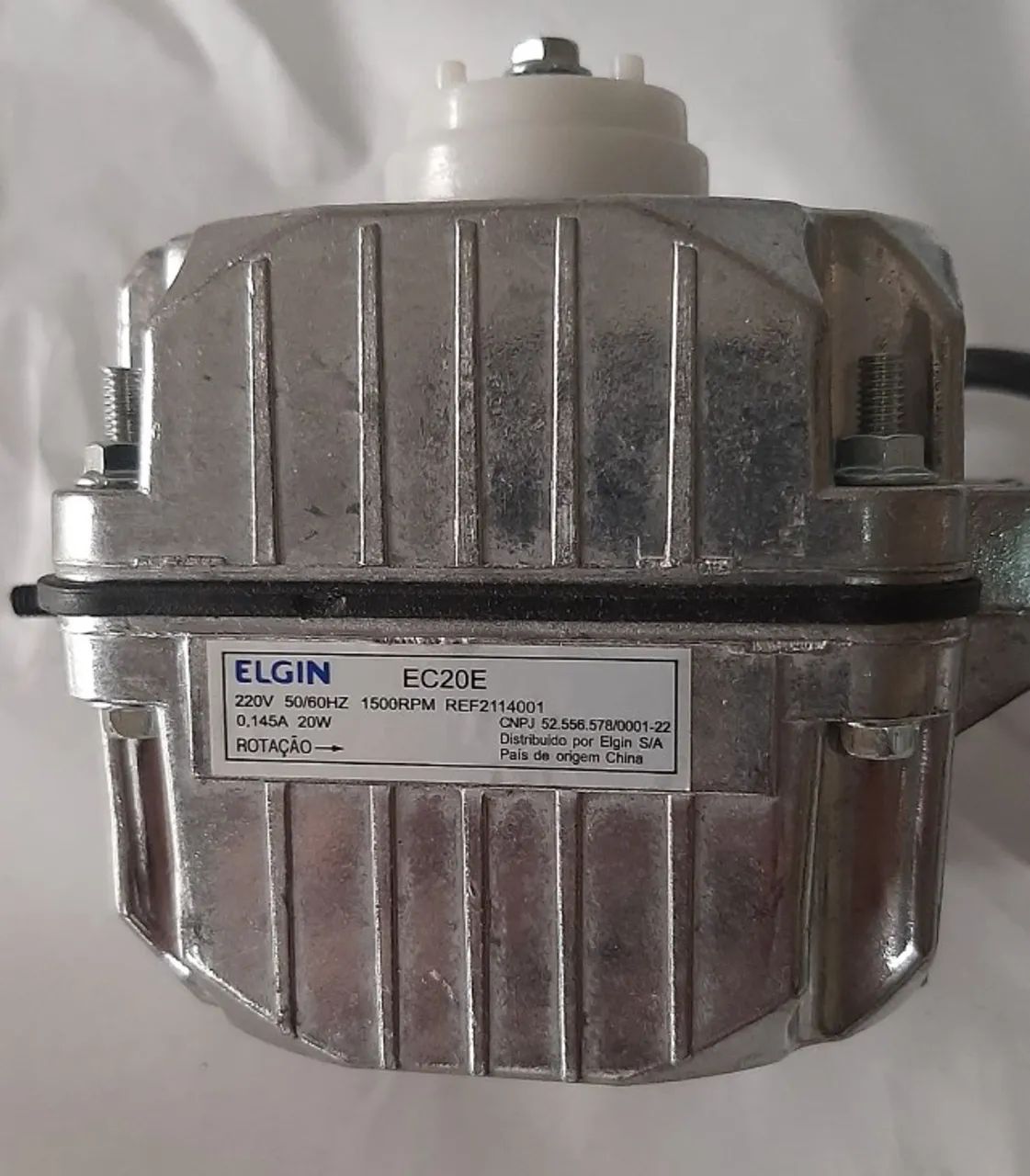 MICRO MOTOR VENTILADOR ELGIN EC-20E 1/25 220V COM HÉLICE E SUPORTE - Foto 3