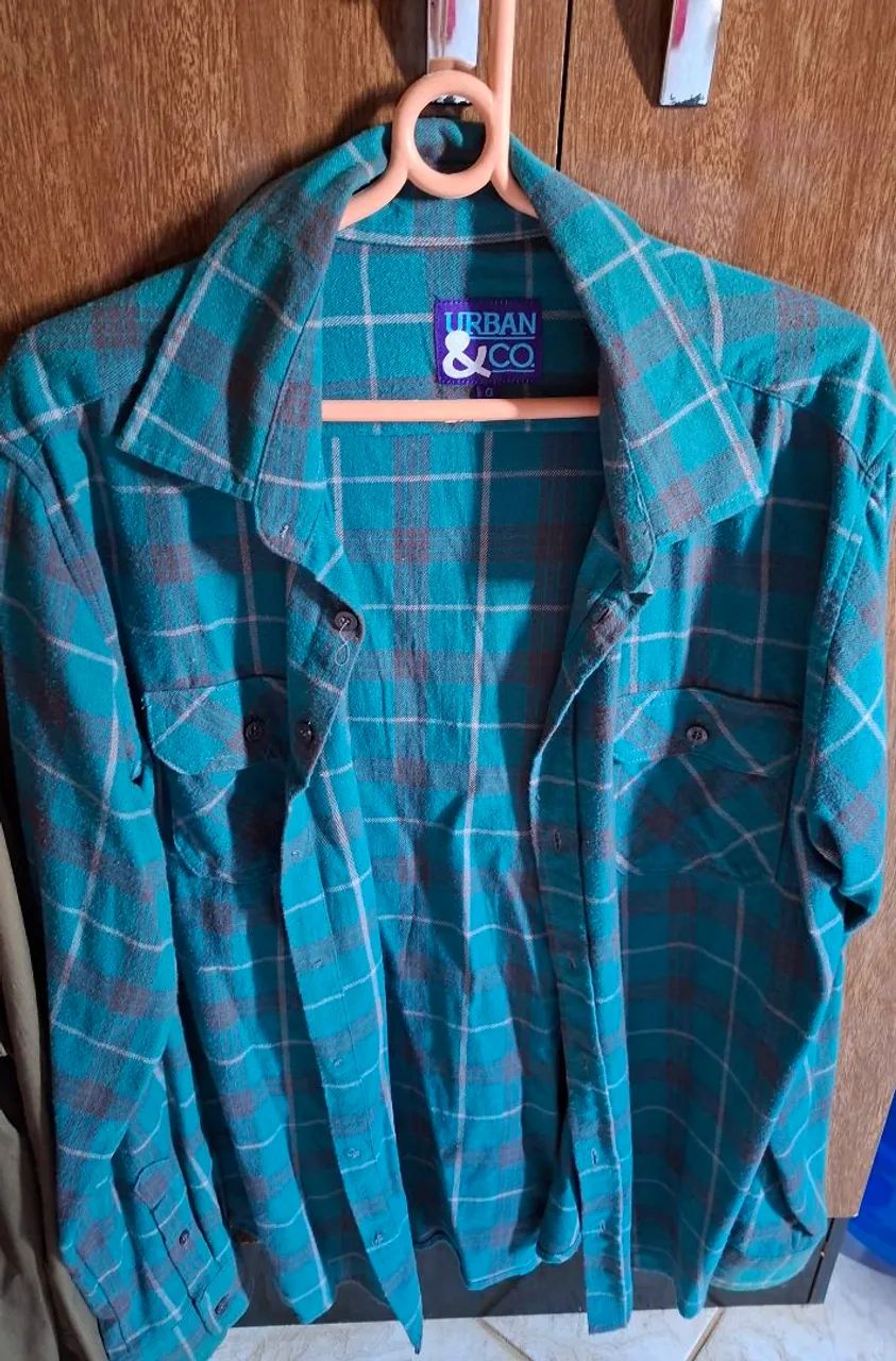 Kit 2 Camisas Xadrez (Vermelha e Azul) - Estilo Casual - Foto 4