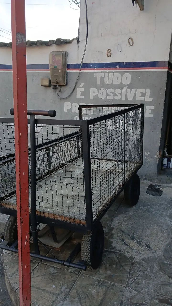 Carrinho de carga todo de grade - Foto 2