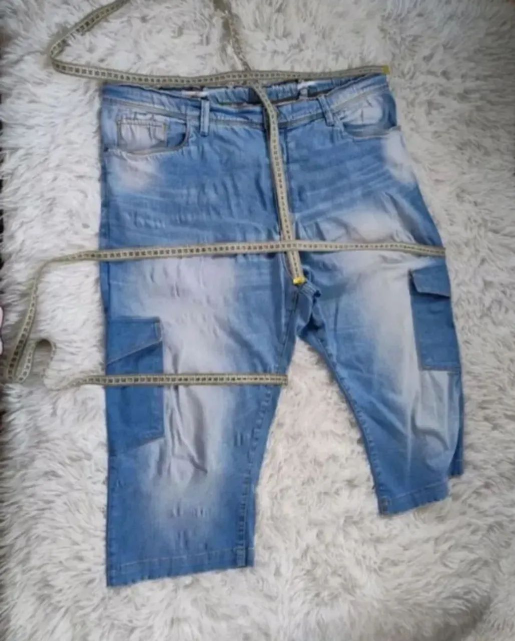 Bermuda Jeans Masculina Original Reta 50  - Foto 5