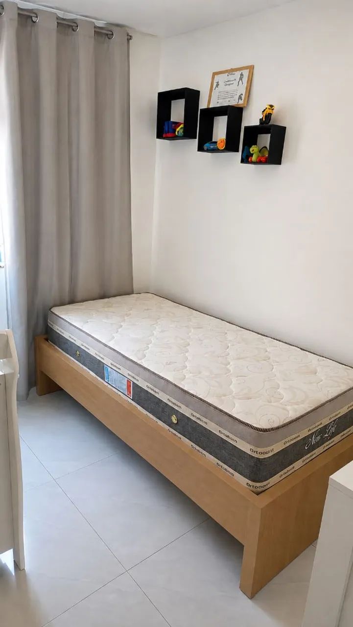 Cama mais colchão Ortobom 