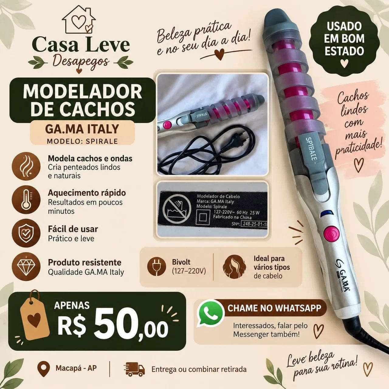 Modelador de cachos 