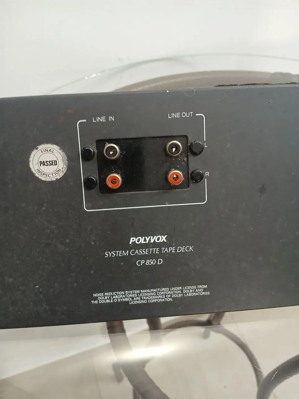 Tape deck Polyvox CP 850 D ( painel traseiro  ) - Foto 2
