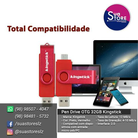 Pen Drive 32GB OTG Kingstick (Celular e PC) - Foto 4