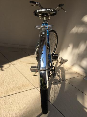 Bicicleta Peugeot - Aro 26 - Azul - Ótimo Estado - Antiga - Foto 4