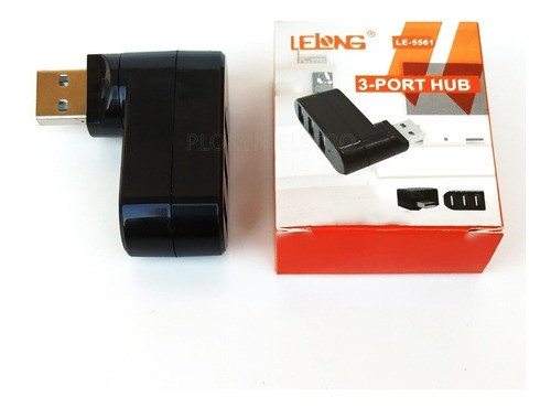 Mini Hub 180 Graus Com 3 Portas Usb Lelong - Le-5561 - Foto 2
