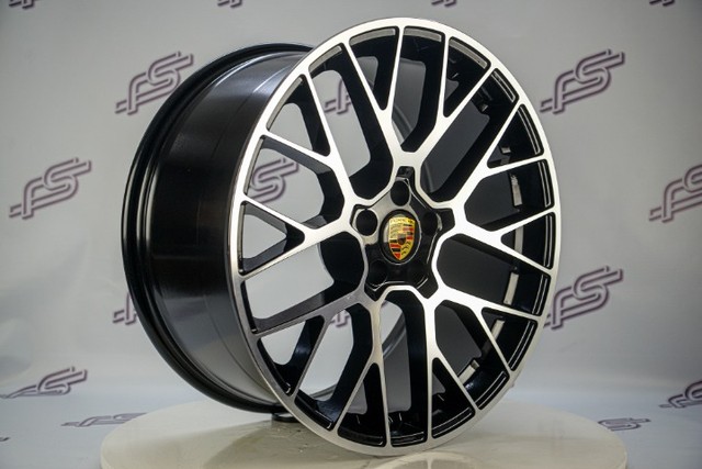 Rodas Porsche Macan Turbo Preto Diamantado 5x112 - 20x9 E 20x10 aro 20 duas talas - Foto 2