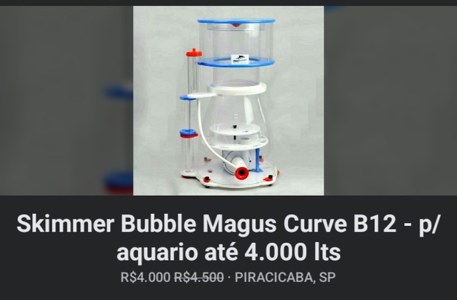 Skimmer Bubble Magus Curve B12 - p/ aquario até 4.000 lts