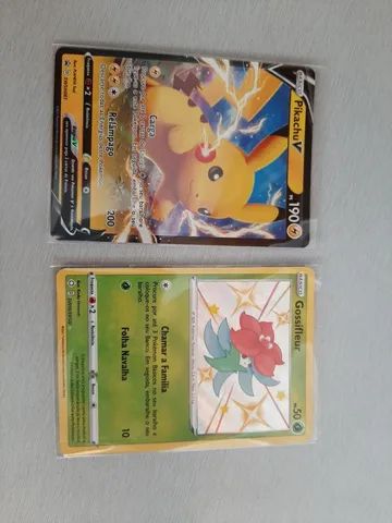 CARTAS PIKACHU V + GOSSIFLEUR SHINY - Hobbies e coleções - Centro