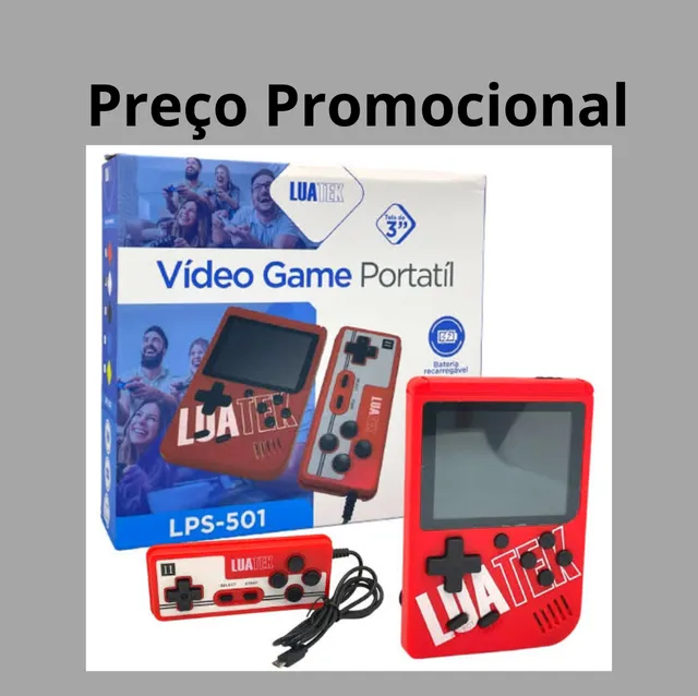 Mini Videogame Portátil Jogos Usb Tv Jogos Console Retrô 4,3 Cor Preto