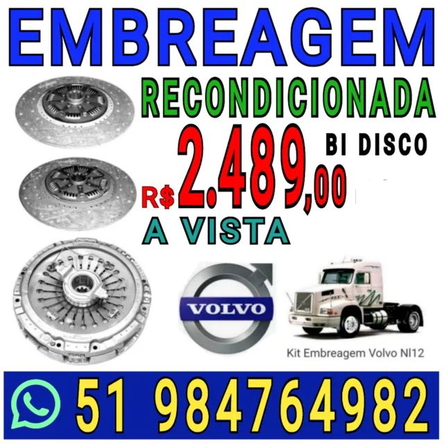 EMBREAGEM KIT DUPLO DO CAMINHÃO VOLVO NL12 