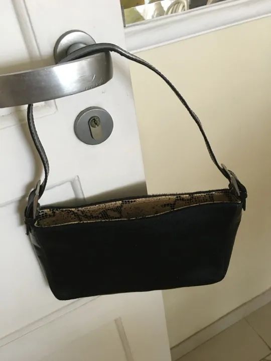 Bolsa de Couro preta CANTÃO  - Foto 5