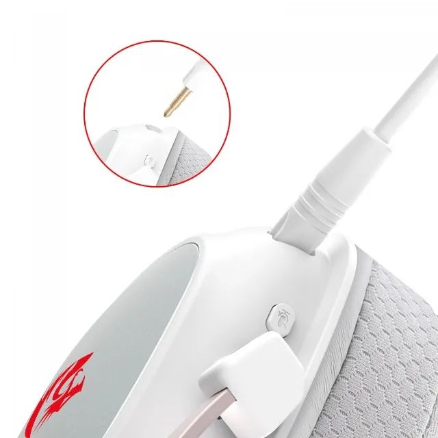Headset Gamer Redragon Zeus Pro Branco Sem Fio Bluetooth Surround 7.1 - WZetta - Foto 6