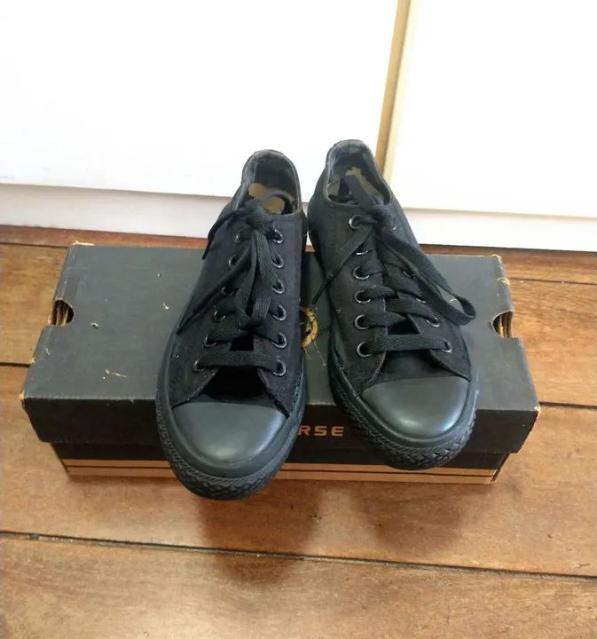 Tênis all star converse all Black todo preto Calçados Vargem