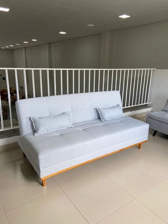 sofá cama linho[cinza roma]