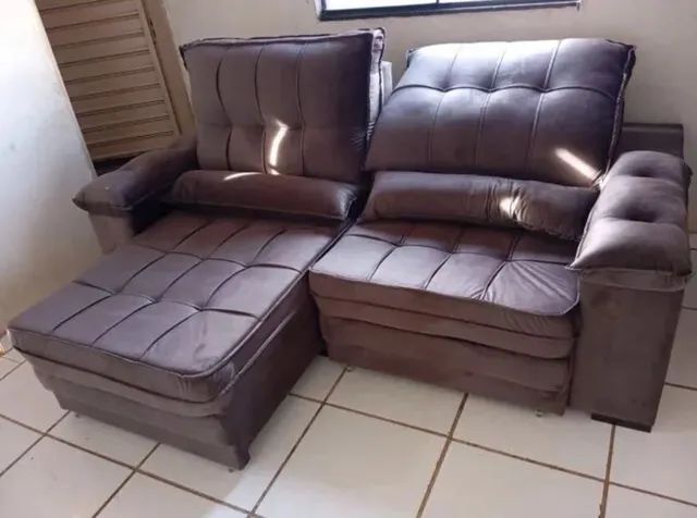 Sofá retrátil reclinável molas soft 2.50 lançamento 