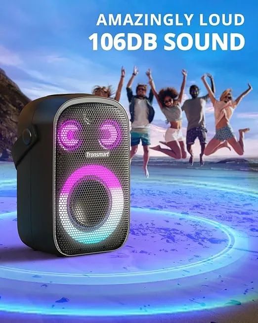 Caixa De Som Tronsmart Halo 100 60w Bluetooth Leds Cor Preto Bivolt Lacrada - Foto 3