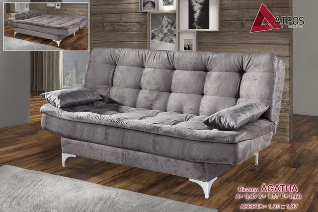 Sofá Cama Ágatha - Receba Hoje - Maio122