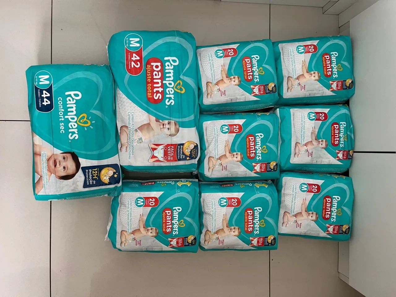 Lote de fraldas Pampers M