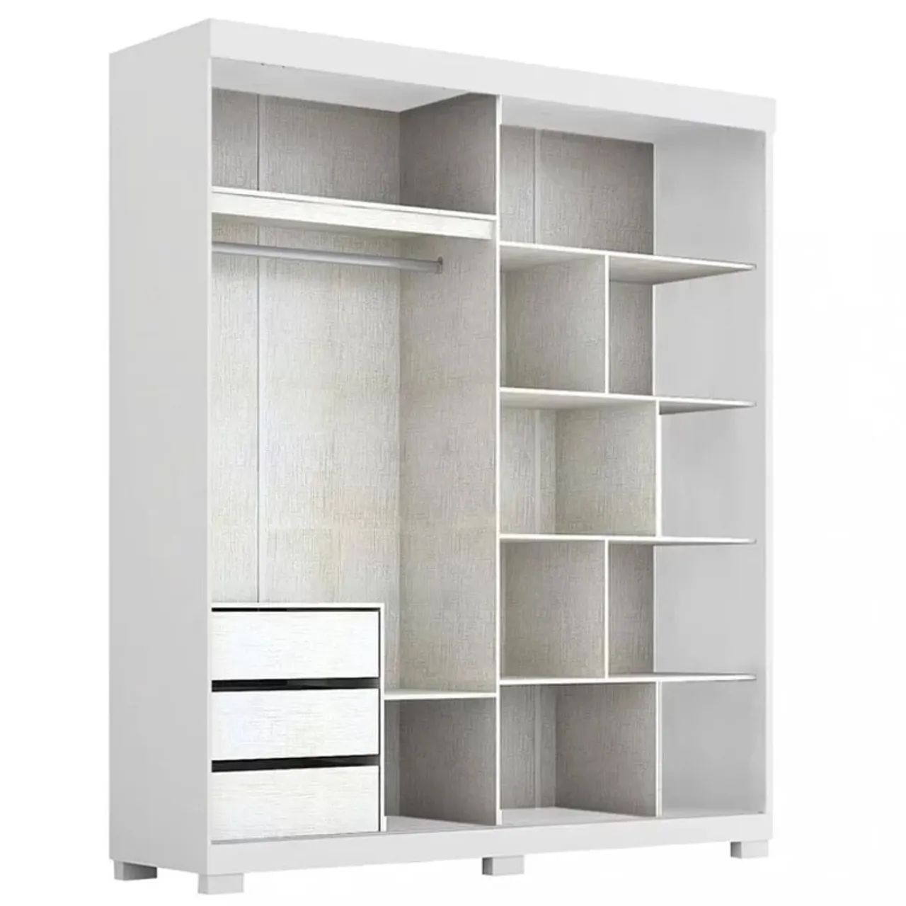 Guarda Roupa Casal Todo em MDF 2 Portas 3 Gavetas 1.80m - Frete Grátis!  - Foto 3