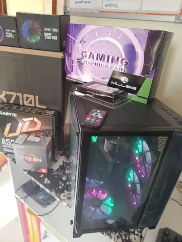 Pc Gamer Ryzen 5 3500x com a Rx580 8gb Novo montado Agora 1 Ano de Garantia - Foto 4