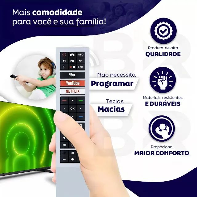 Controle Remoto Para Tv Aoc Smart Led 4k - Foto 2