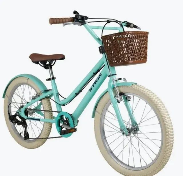 Fashion bicicleta btwin verde agua