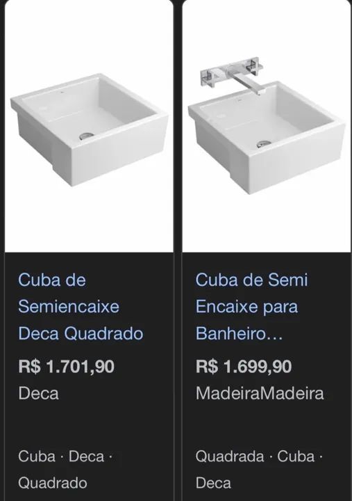 Cuba Deca semi encaixe l830.17 pia banheiro - Foto 3