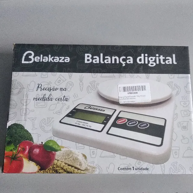 Balança cozinha de 0 a 10kg alta precisão Nova na Caixa