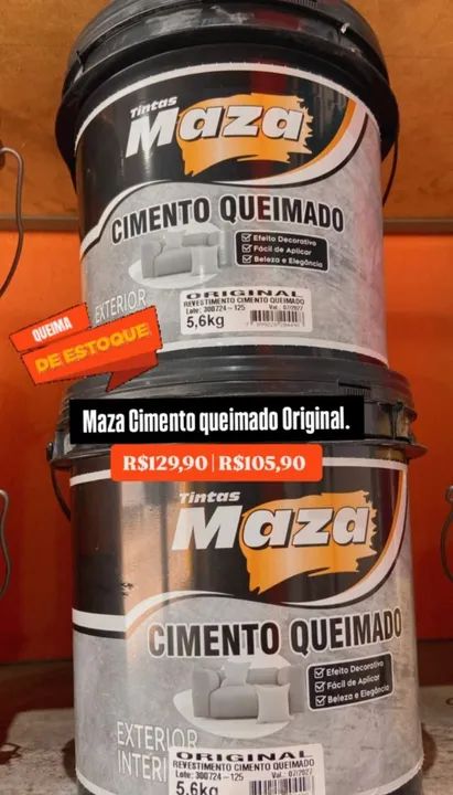 CIMENTO QUEIMADO ORIGINAL MAZA 5,6KG