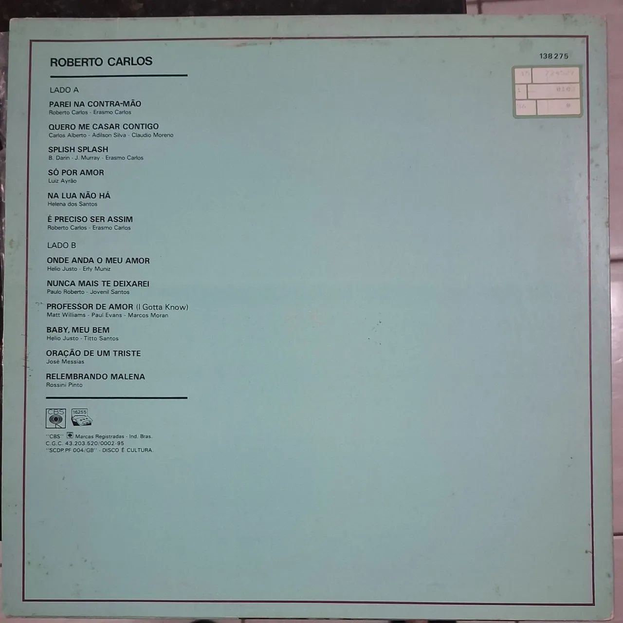 Vinil Roberto Carlos - SPLISH SPLASH - Foto 2