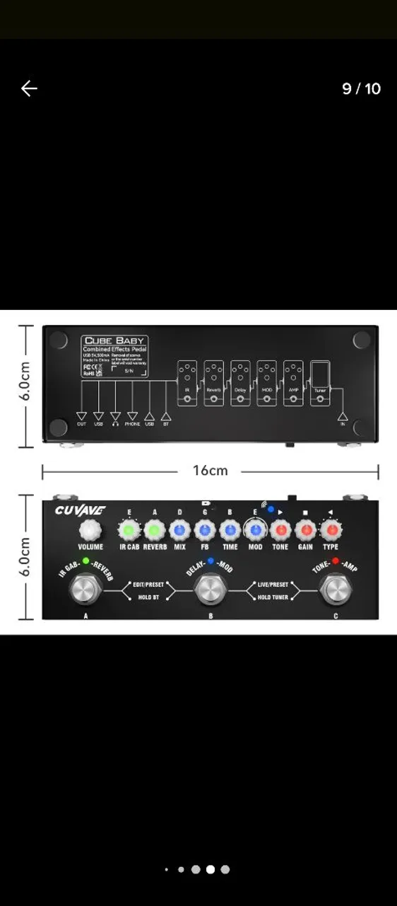 Pedal de Efeitos CUVAVE Cube Baby