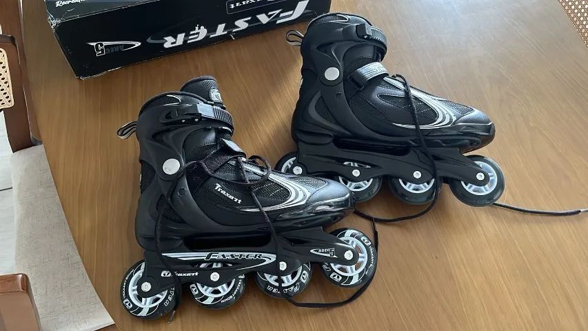 Patins Traxart Inline Faster Preto E Cinza 42/43
