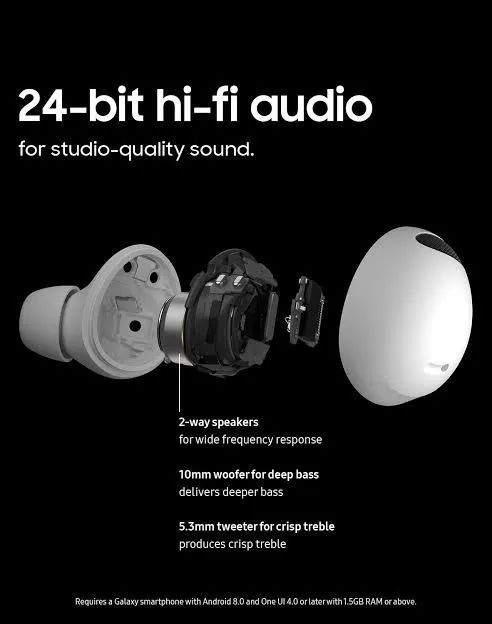 Samsung Galaxy Buds2 Pro Fone Esportivo real TWS 24bit HIFI áudio in era intra auricular  - Foto 4