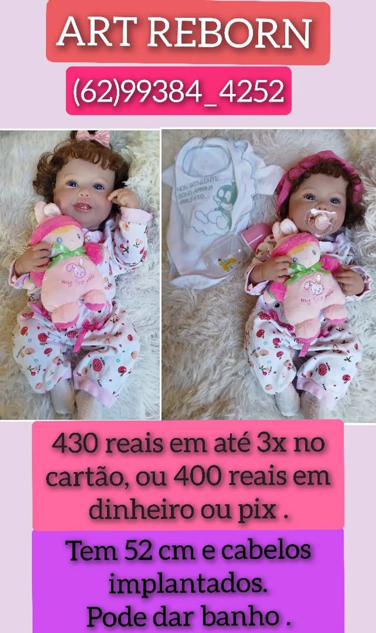Bebês reborn à pronta entrega em Goiânia 