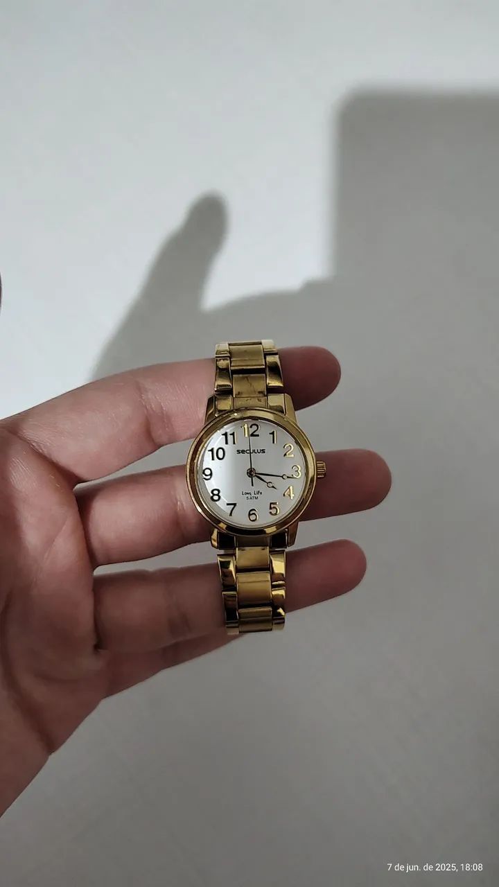 Relógio Dourado Seculus original  - Foto 2