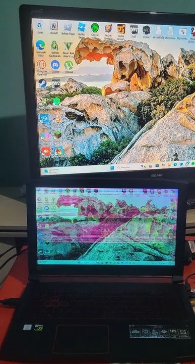 Notebook Gamer Acer Nitro AN515-52 16GB RAM GTX 1050 tela com defeito + steam - Foto 6