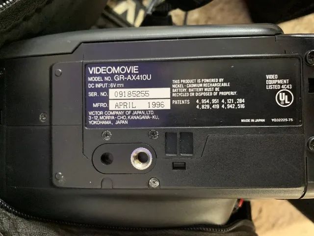 Videomovie GR-AX410U JVC 1996: Item de colecionador com defeito - Foto 6