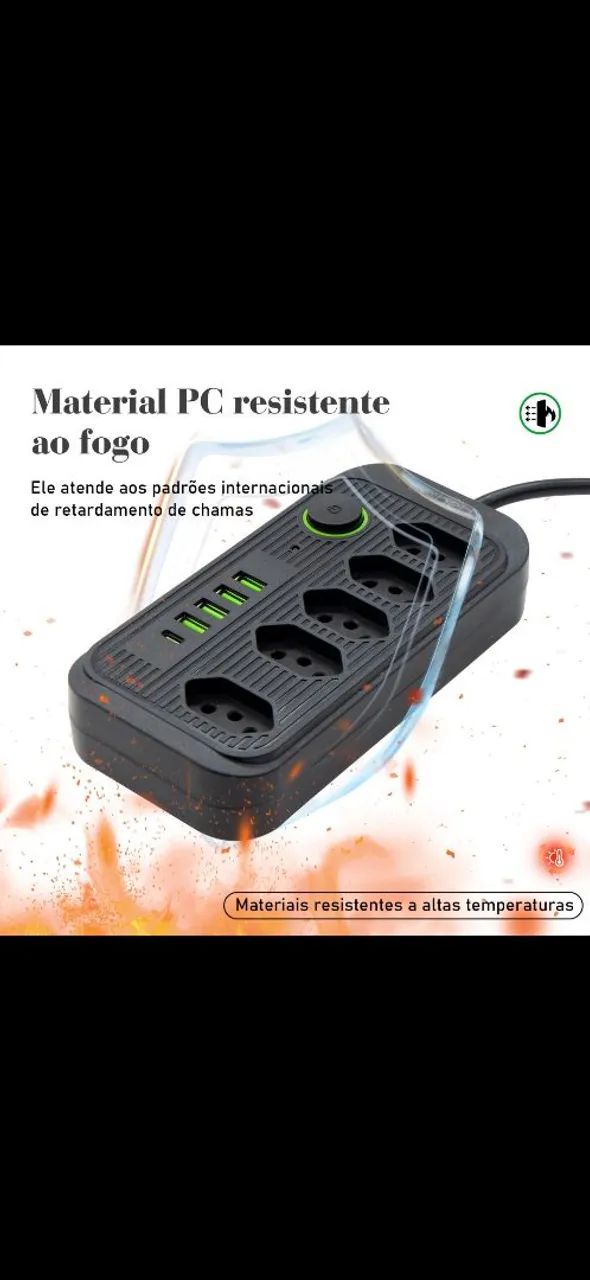 Extensão Elétrica com 4 Tomadas e 4 USB - Coibeu - Foto 5