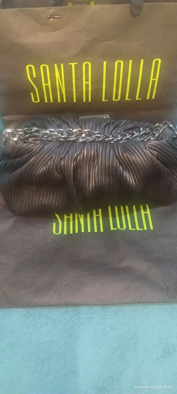 Bolsa Santa Lolla preta  - Foto 3