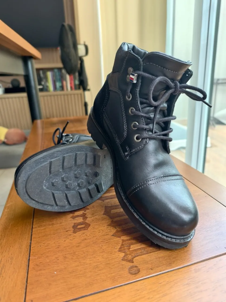Bota Tommy Hilfiger Men's Active Material Mix Boot Classic 38 BR, 40 EU, 7.5 US, pé 25CM