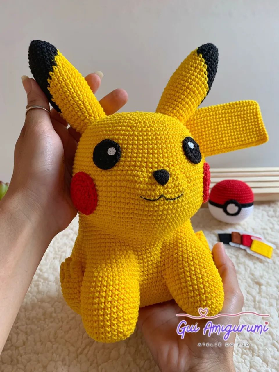 Pikachu Pokémon Amigurumi Chibi Funko Anime Personalizado Artesanal 