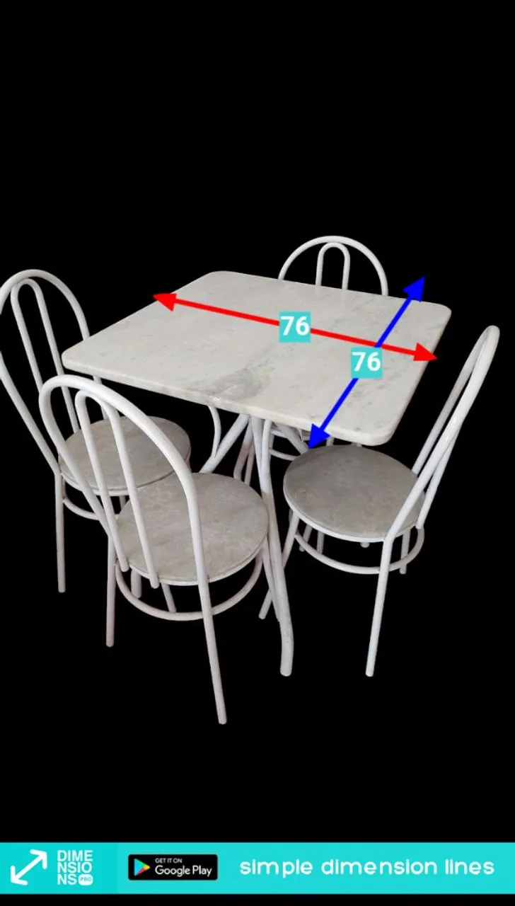 Mesa de mármore 4 Cadeiras leia o anúncio