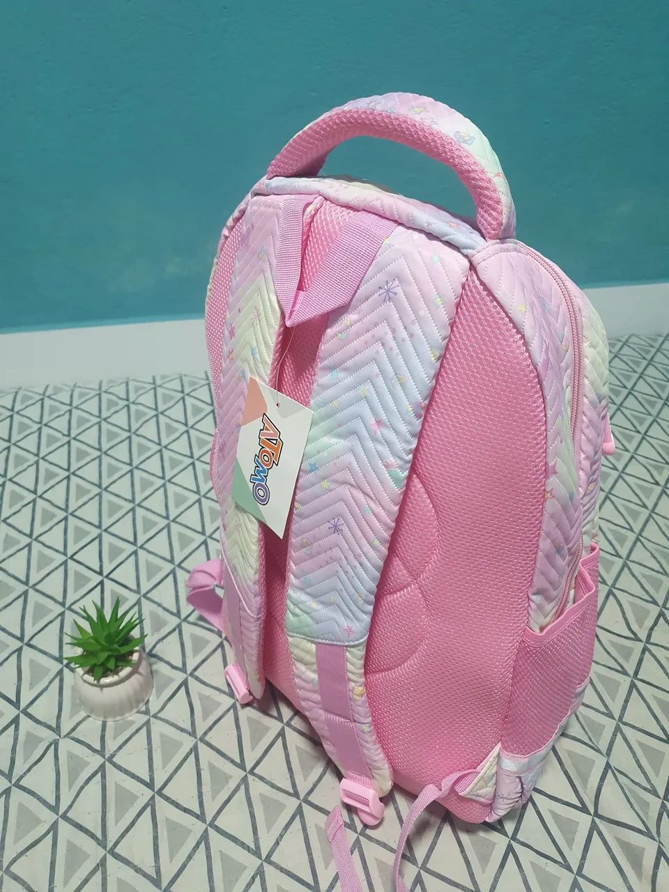 Mochila feminina grande, bolsa de costas - Foto 2